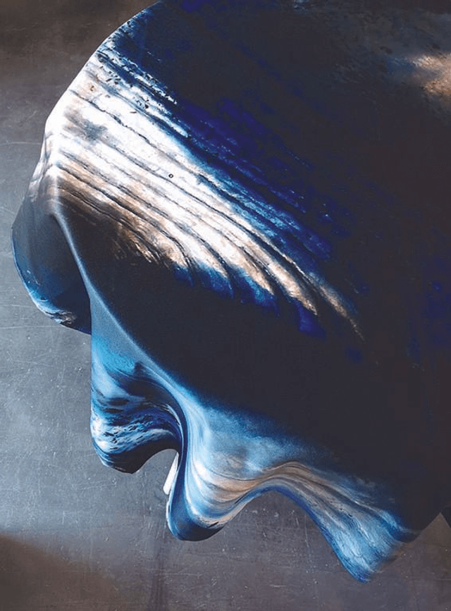 TOILE MURALE SATIN BLUE PLANCTON